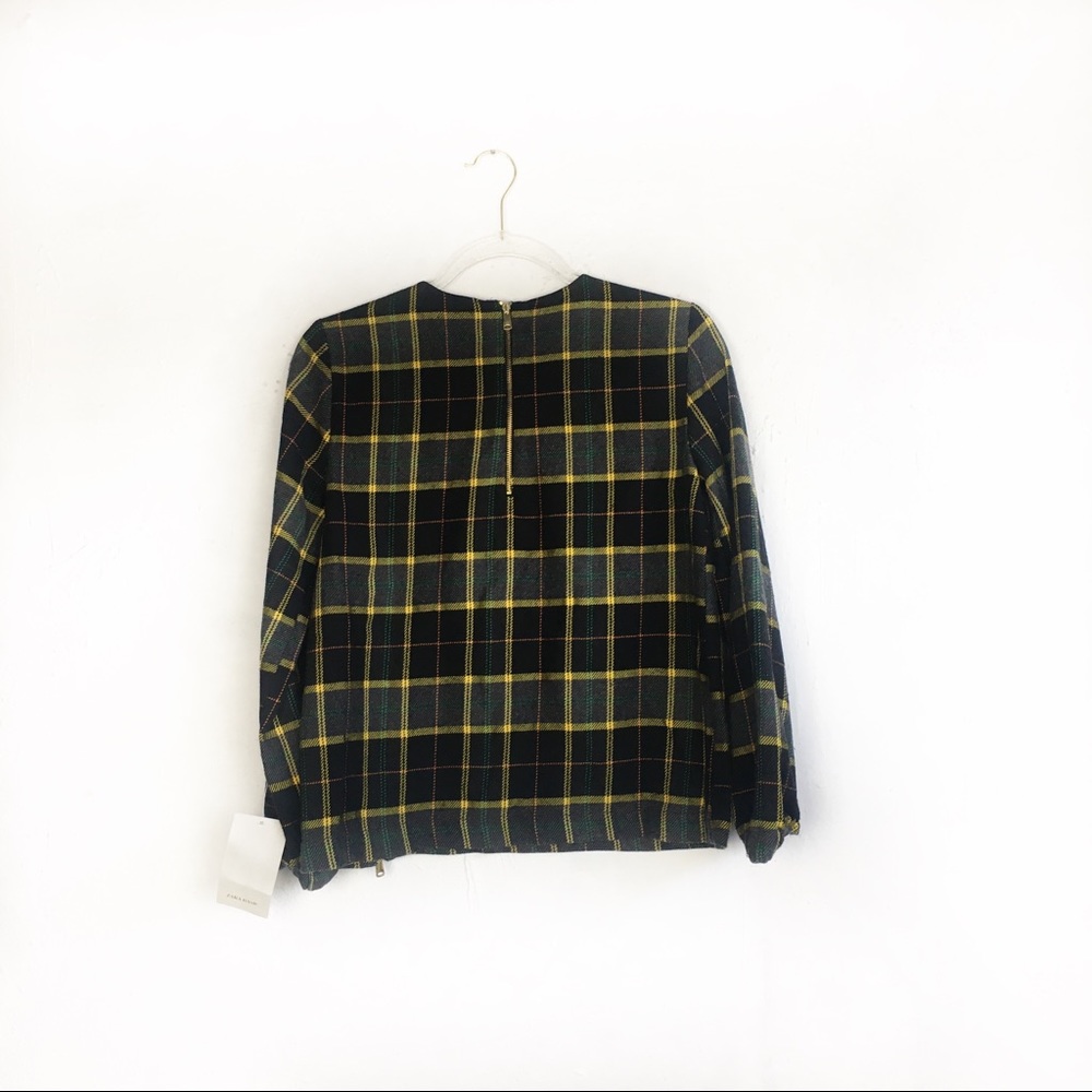Zara Basic NWT Plaid Tarfan Check Top Size Small - Picture 4 of 7